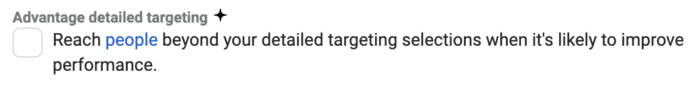 Advantage Detailed Targeting